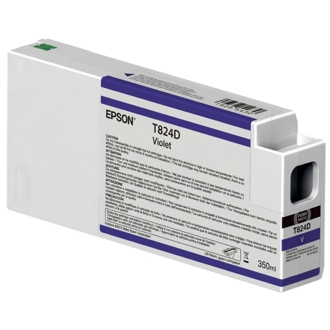 New, Pre-Owned - Epson T824D Standard Yield Violet Ink Cartridge, C13T824D00