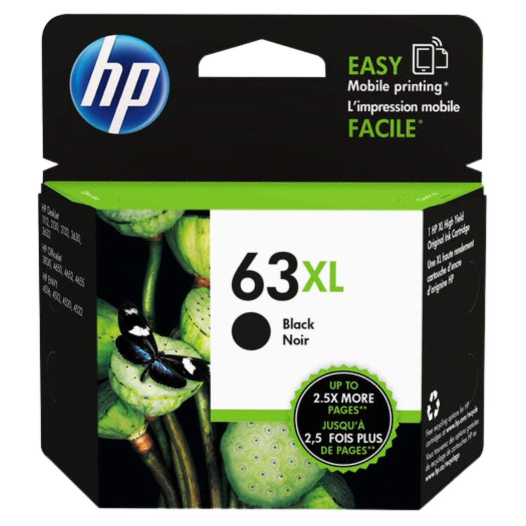 New, Pre-Owned - HP 63XL (F6U64AN) High Yield Black Ink Cartridge