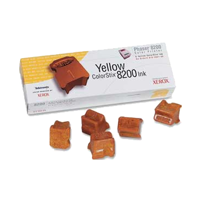 New, Pre-Owned - Xerox Phaser 8200 Yellow (016-2047-00) ColorStix Ink, 5/Box,