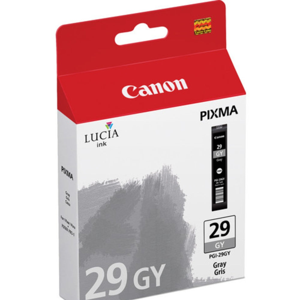 New, Pre-owned, Original Canon PGI-29 Standard Yield Gray Ink Cartridge, 4871B002