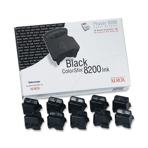New, Pre-Owned - Xerox Phaser 8200 Black ( 016-2044-00) ColorStix Ink, 10/Box,