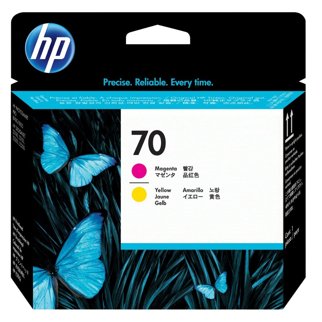 New, Pre-Owned - HP 70 (C9406A) Magenta and Yellow Printhead