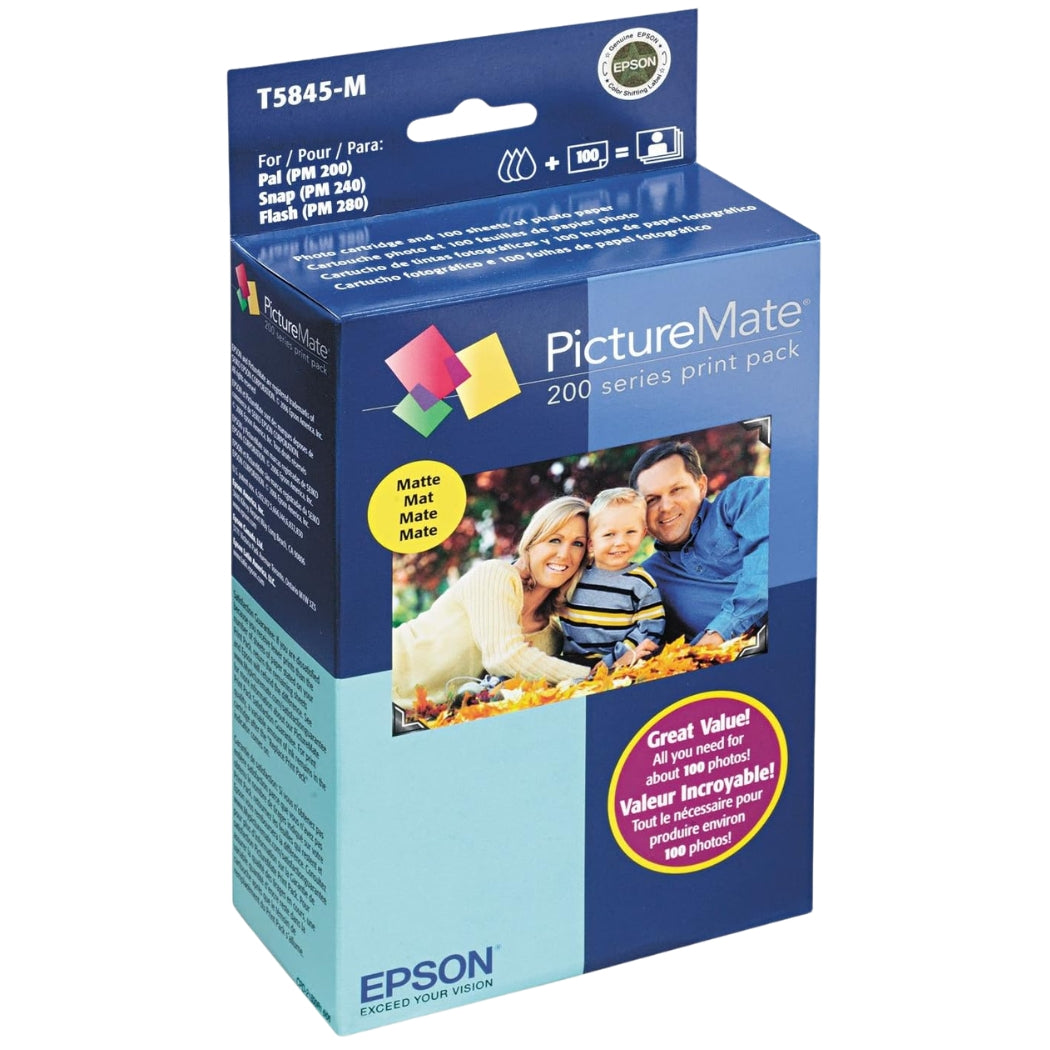 New, Pre-Owned - Epson PictureMate T5845 Print Pack, T5845-M
