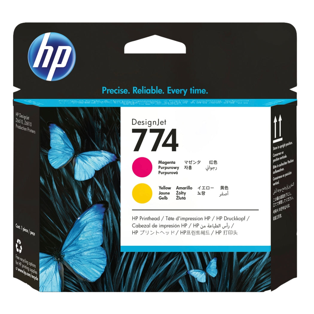 New, Pre-Owned - HP 774 Magenta & Yellow DesignJet Printhead, P2V99A