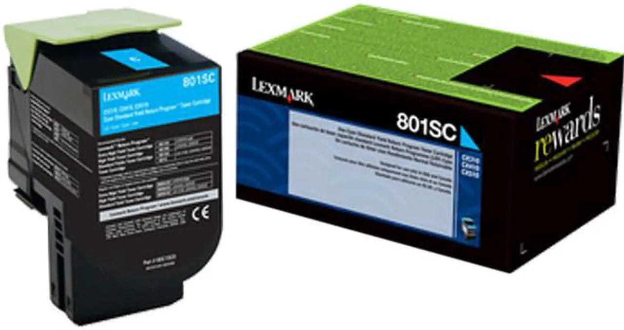 Original Lexmark 801SC Standard Yield Cyan Toner Cartridge