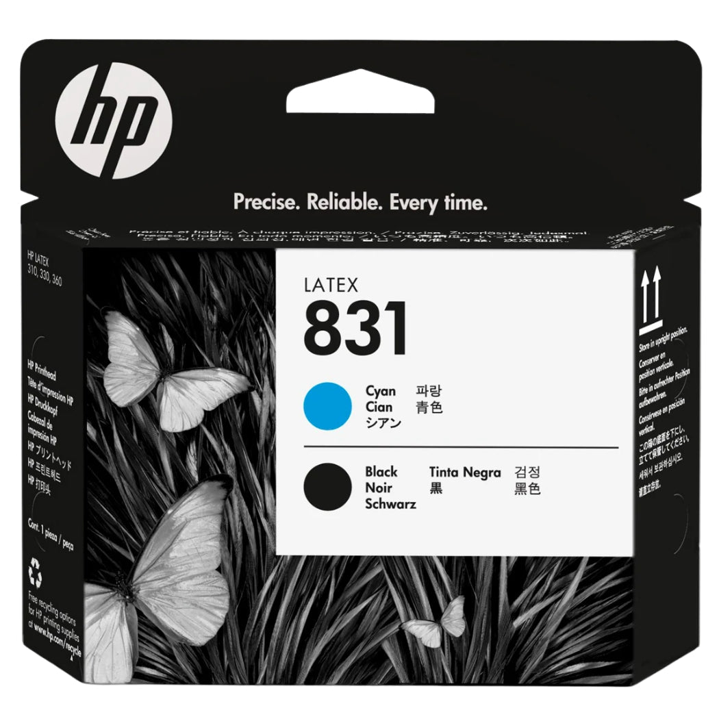 New, Pre-Owned - HP 831 Cyan & Black Latex Printhead (CZ677A)