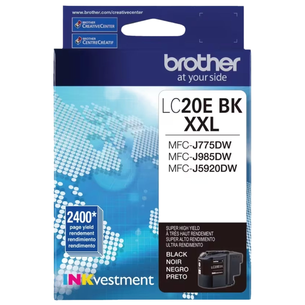 New, Pre-Owned - Brother LC20E Extra High Yield Black Ink Cartridge