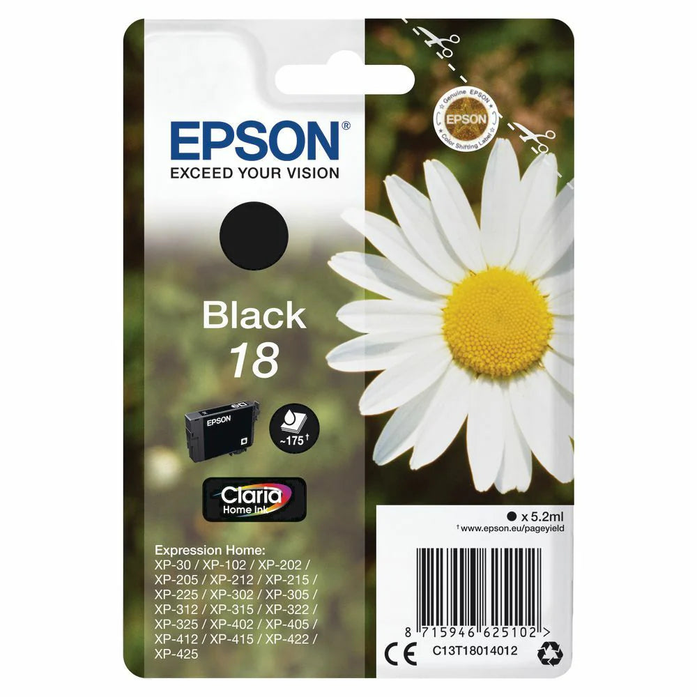 Original Epson 18 Standard Yield Yellow Ink Cartridge