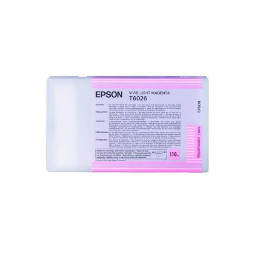 New, Pre-Owned, Original Epson T6026 Standard Yield Vivid Light Magenta Ink Cartridge, C13T602600