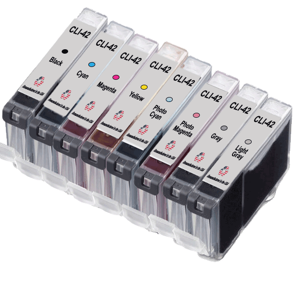 U.S. Remanufactured for Canon CLI-42 Ink Cartridges 8-Pack