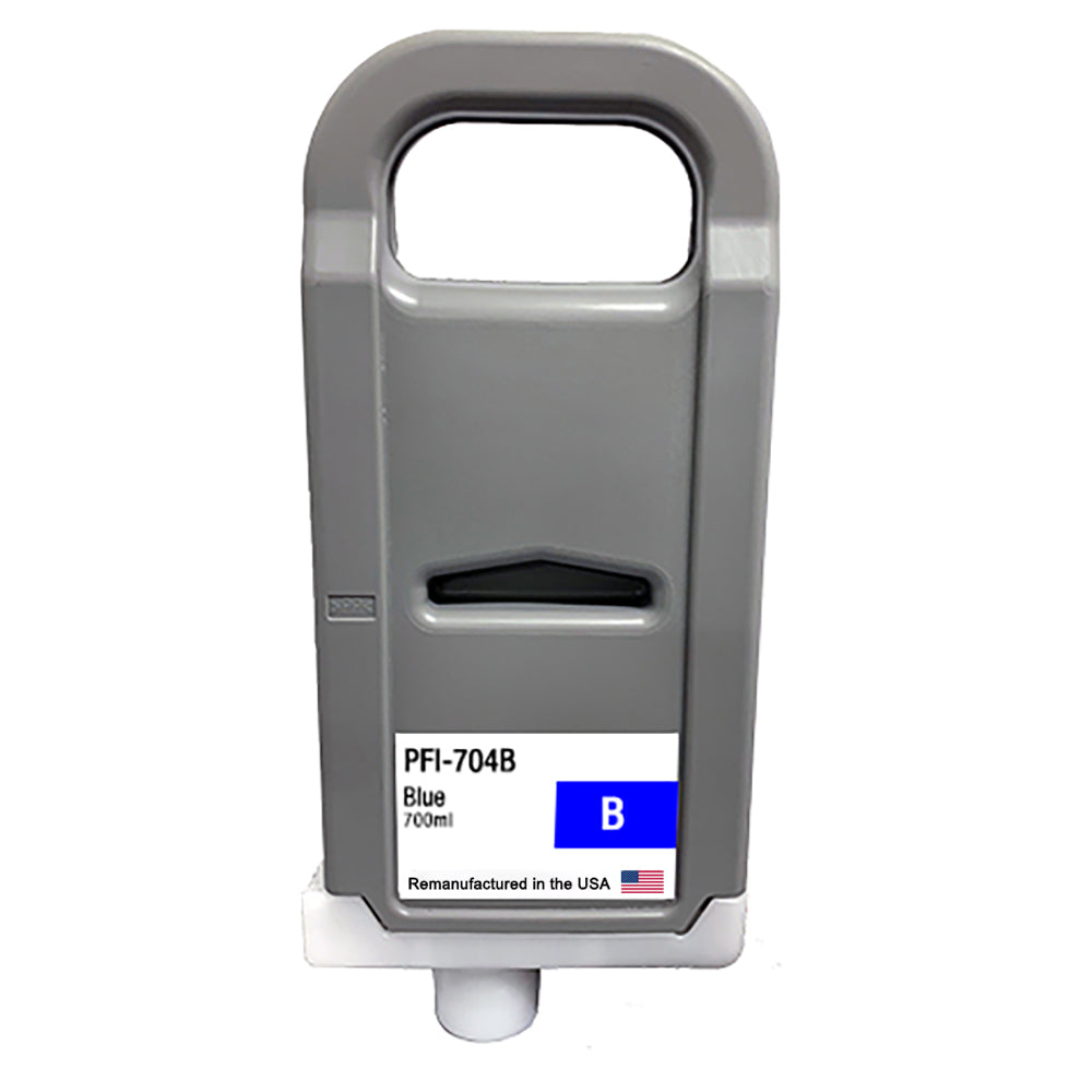 U.S. Remanufactured for Canon PFI-704B 700ml Blue Ink Cartridge
