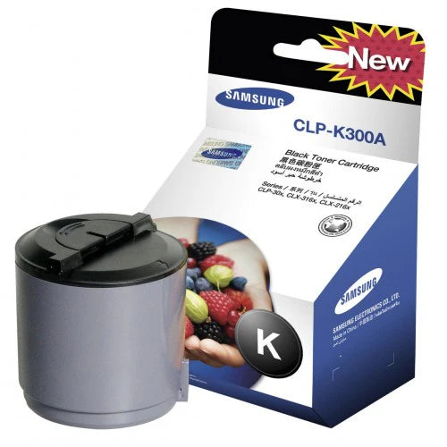 Original Samsung CLP-K300 Standard Yield Black Toner Cartridge