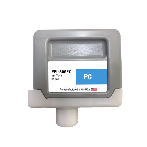 U.S. Remanufactured for Canon PFI-306PC 330ml Photo Cyan Ink Cartridge