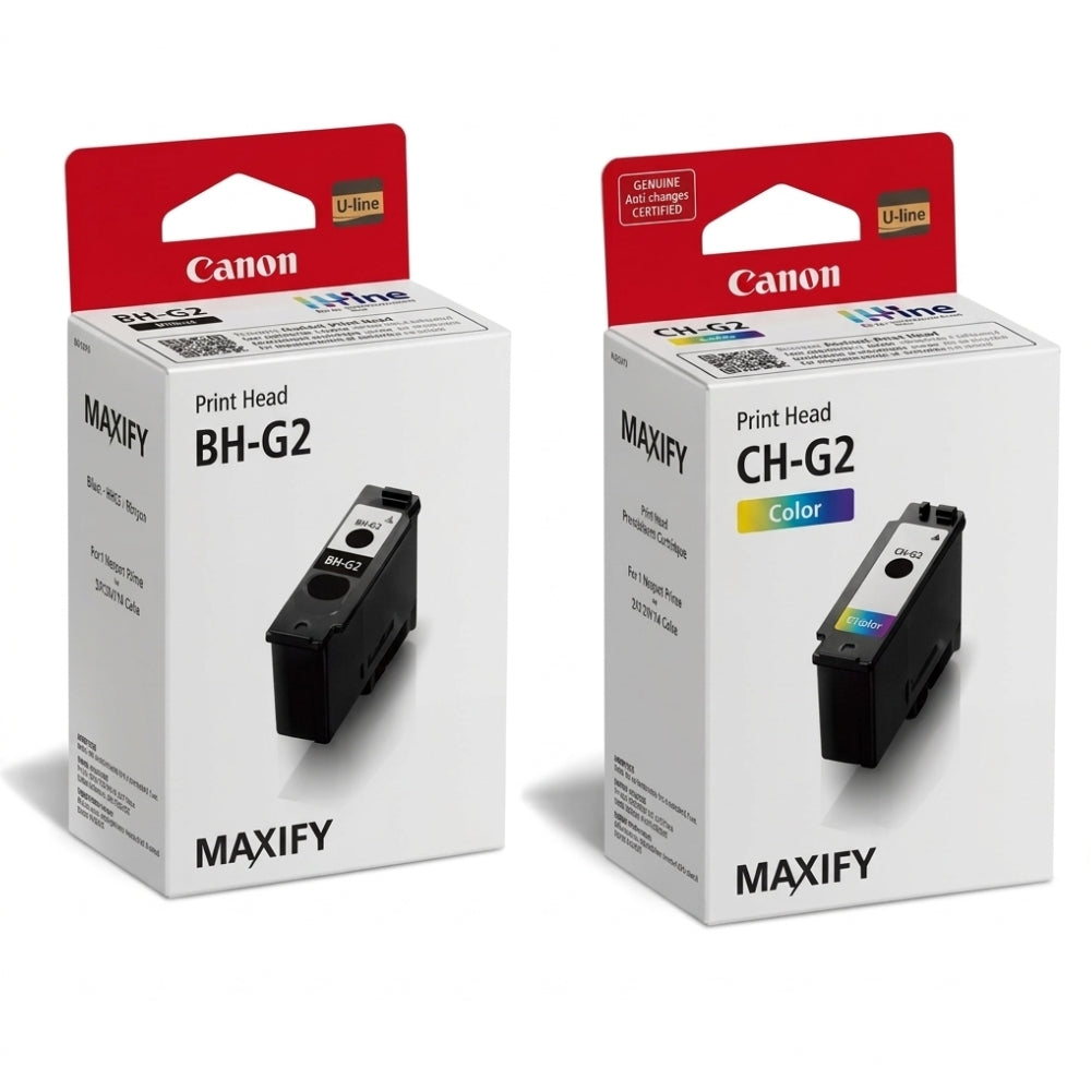 New, Pre-owned, Original Canon CH-G2 BH-G2 Standard Size Black And Color Inkje Printer, 6160C002, 6161C002