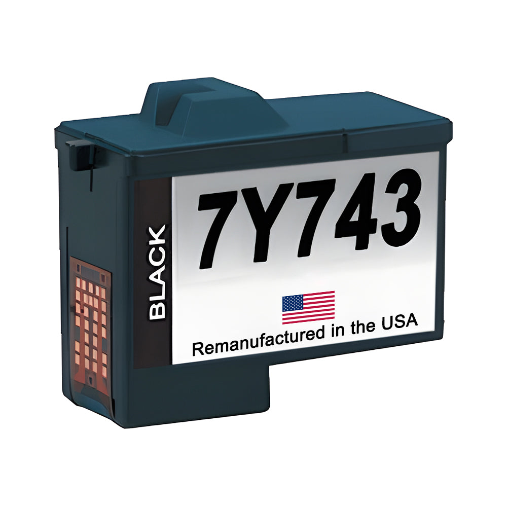 U.S. Remanufactured for Dell Series 2 7Y743 Black Ink Cartridge