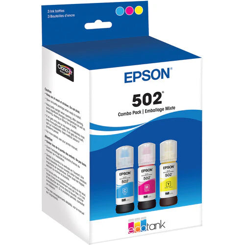 Original Epson T502 Standard Yield Multi-Color (3-Pack) Ink Cartridge