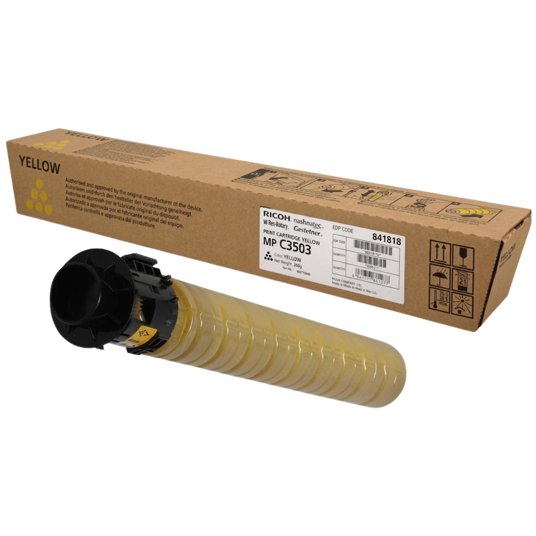 New, Pre-Owned - Ricoh MP C3503 Standard-Yield Yellow Toner Cartridge, 841818