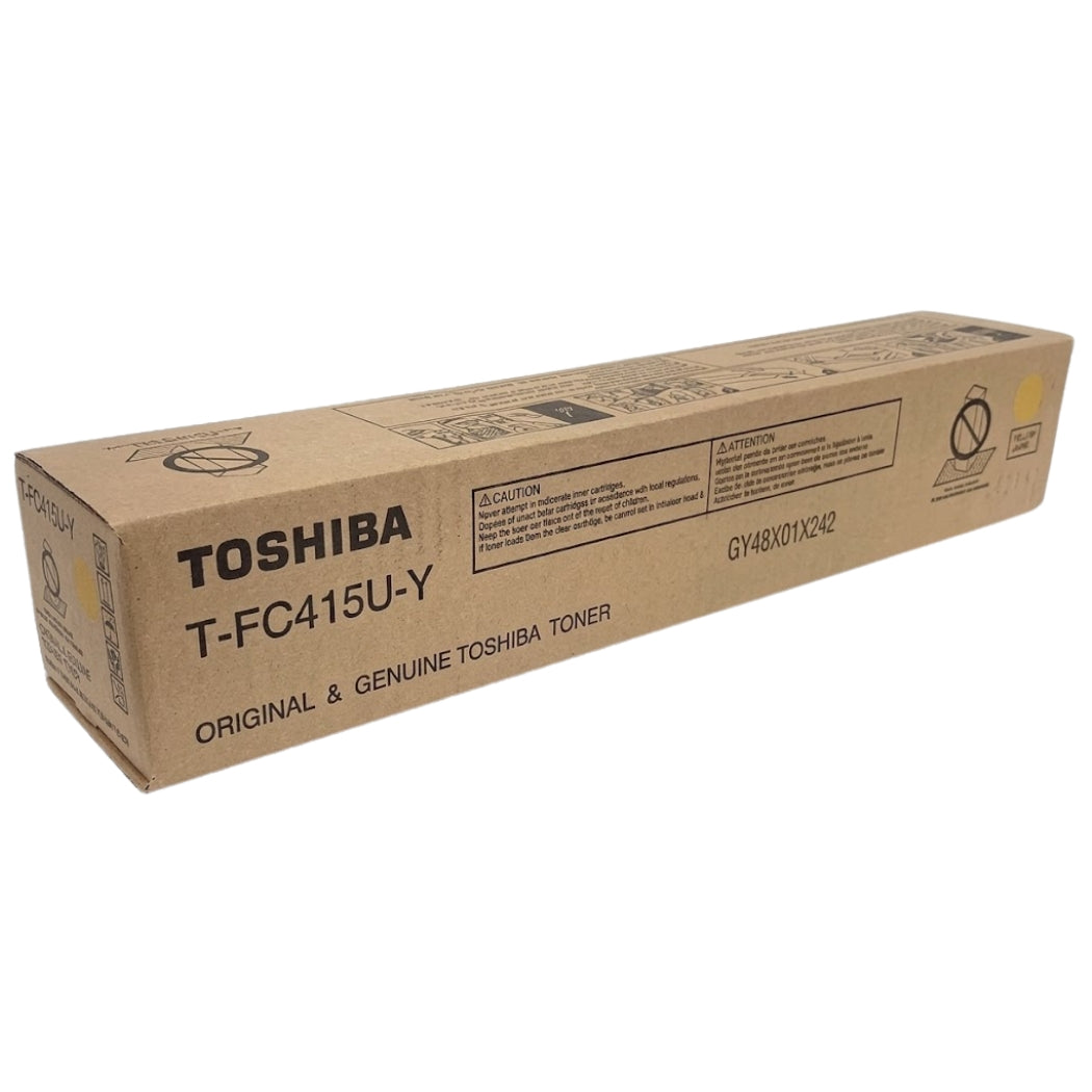 New, Pre-Owned - Toshiba TFC415UY Standard Yield Yellow Toner Cartridge, T-FC415U-Y