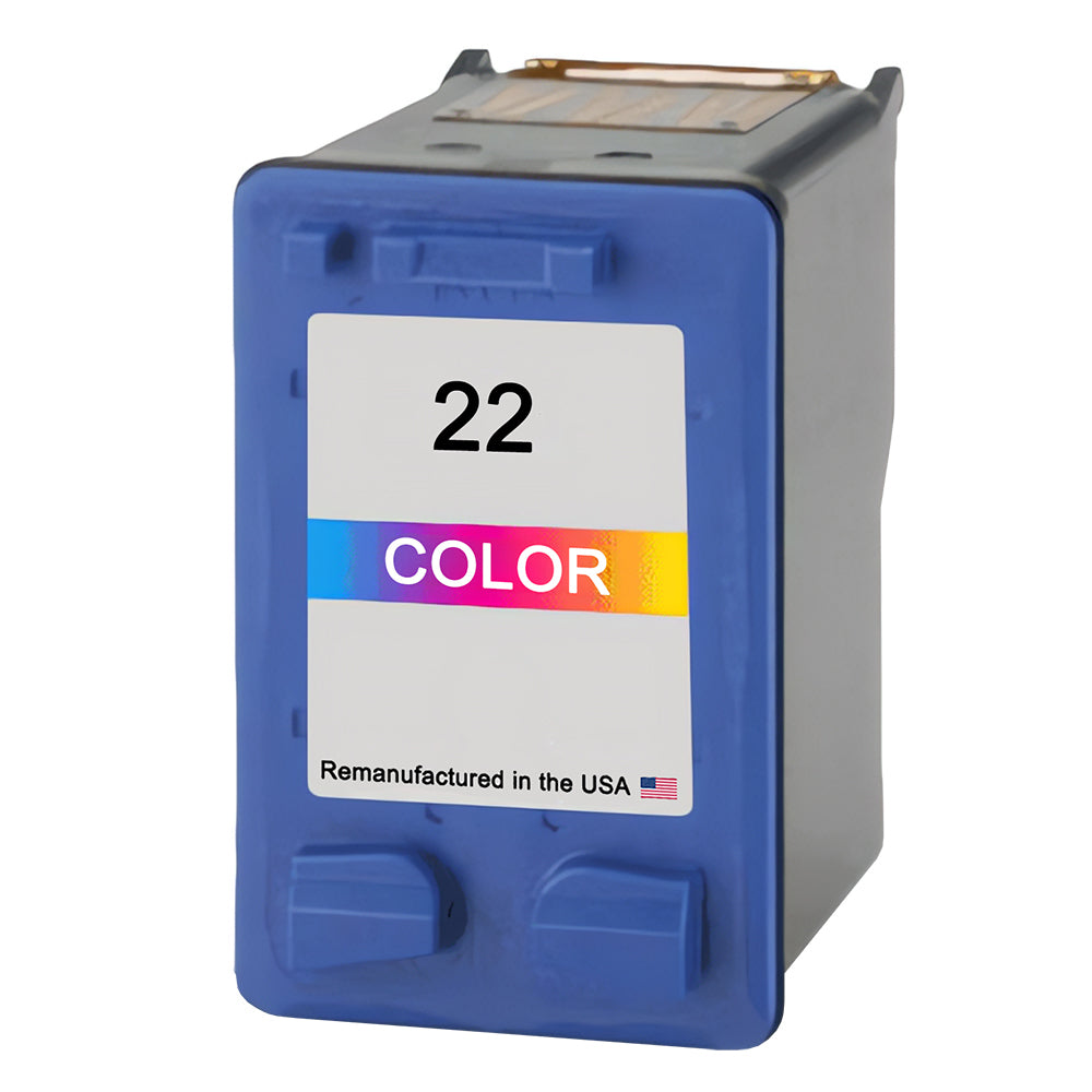 U.S. Remanufactured for HP 22 (C9352AN) Tri-Color Ink Cartridge