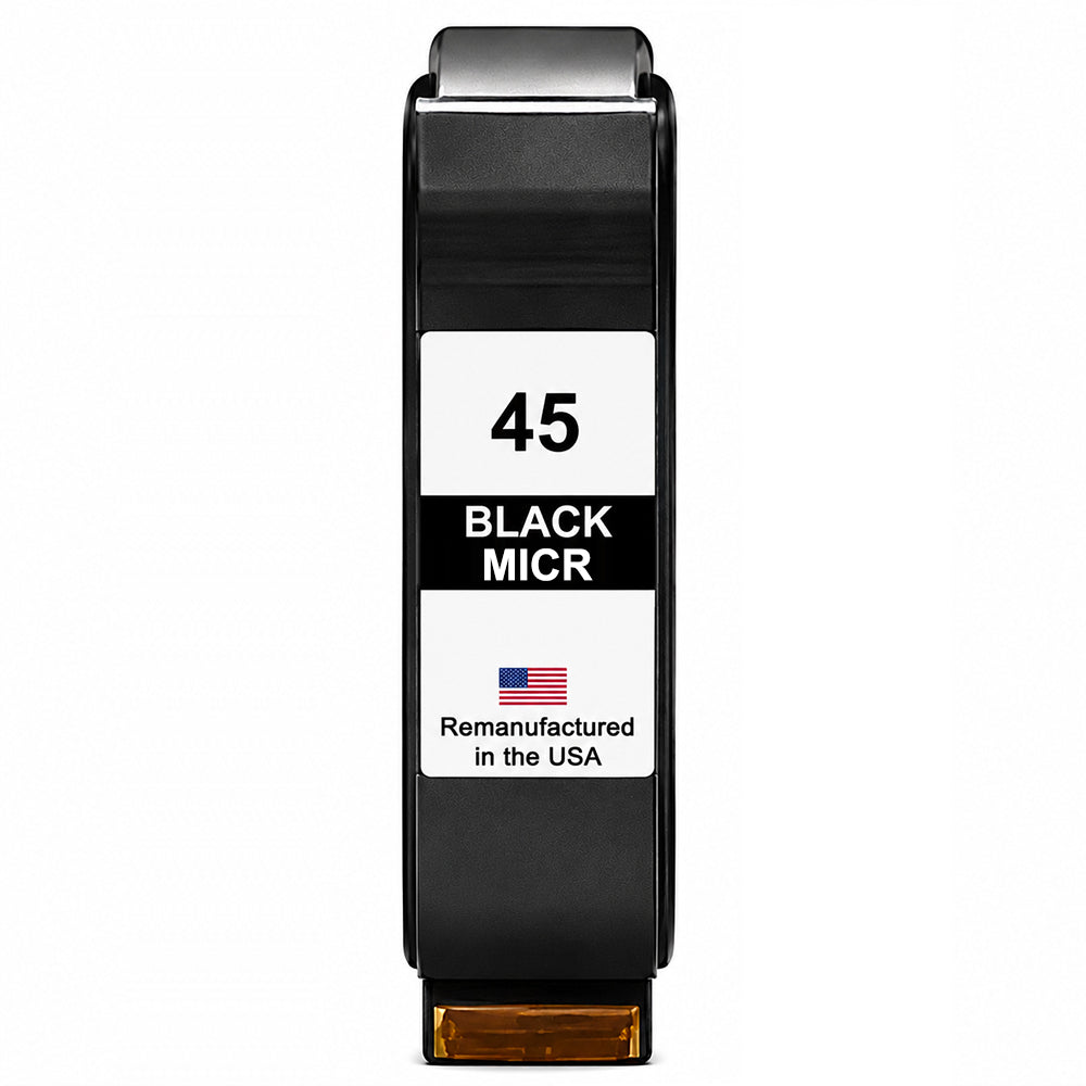 U.S. Remanufactured for HP 45 (51645A) Black MICR Ink Cartridge