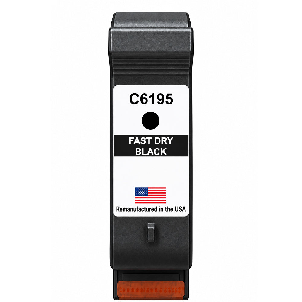 U.S. Remanufactured TIJ for HP C6195A Fast-Dry Black Thermal Inkjet Cartridge