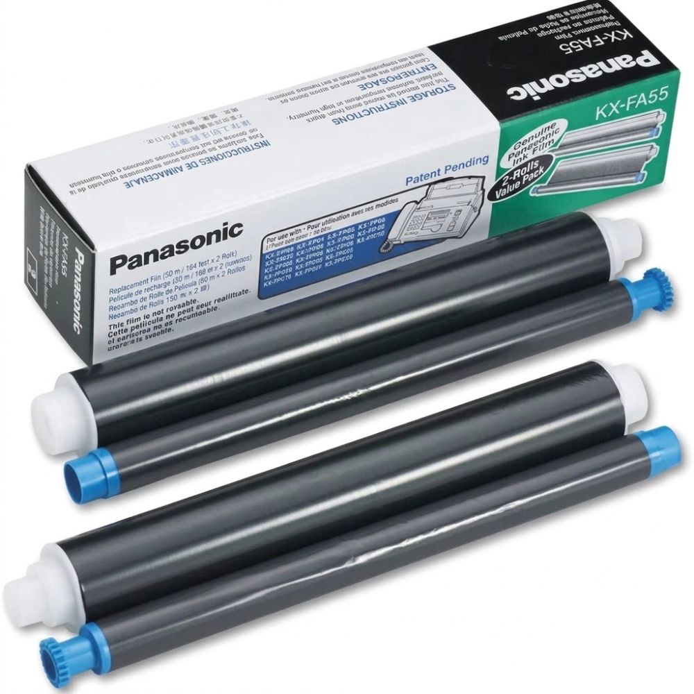 New, Pre-Owned - Panasonic KX-FA55 Black Fax Refill Roll (2-Pack)