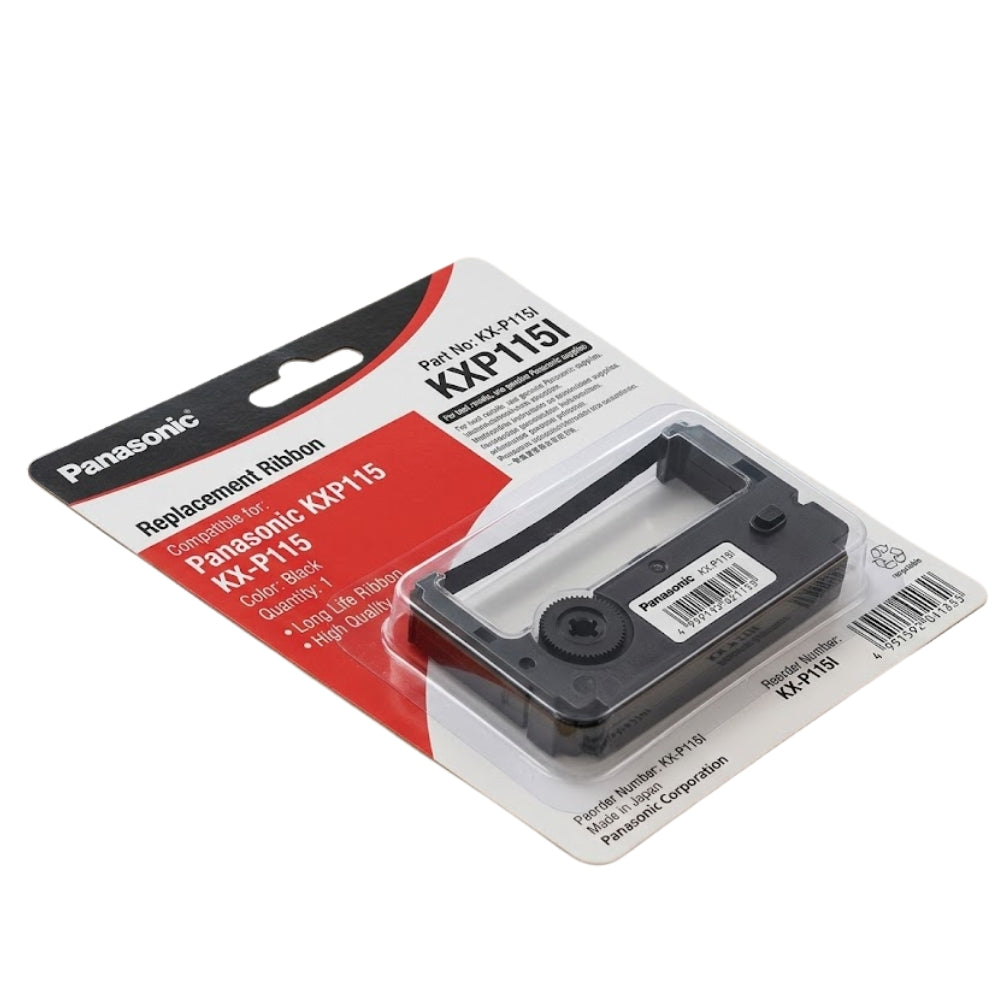 Original Panasonic KXP115I Standard Yield Black Ribbon, KXP115I