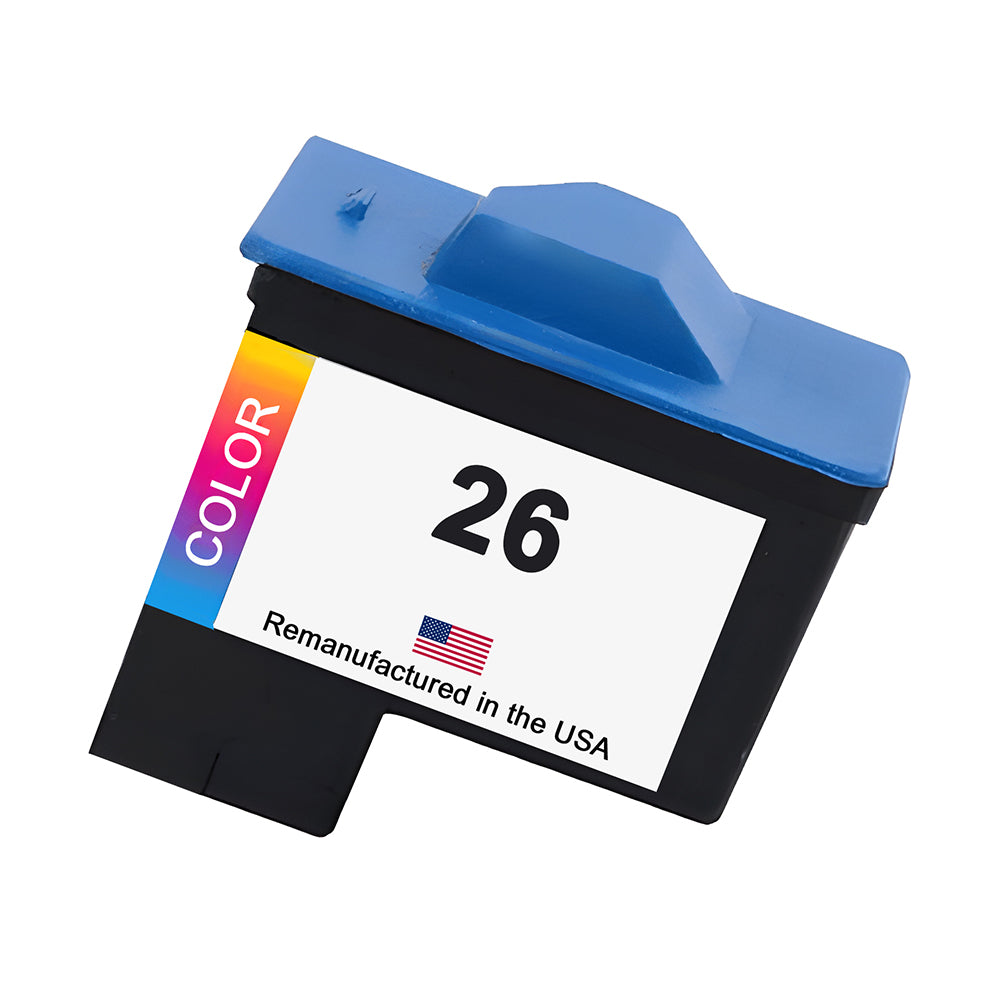 U.S. Remanufactured for Lexmark #26 Color Ink Cartridge, 10N0026