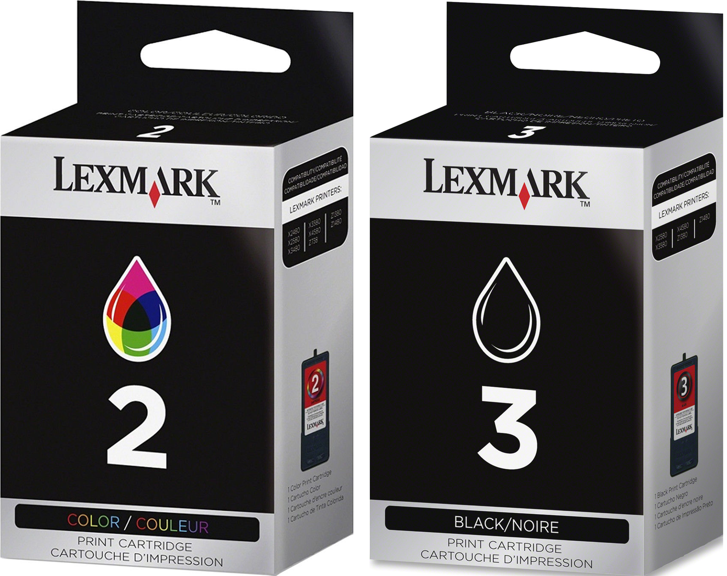 New, Pre-Owned - Lexmark #2 & #3 Black/color Combo Pack