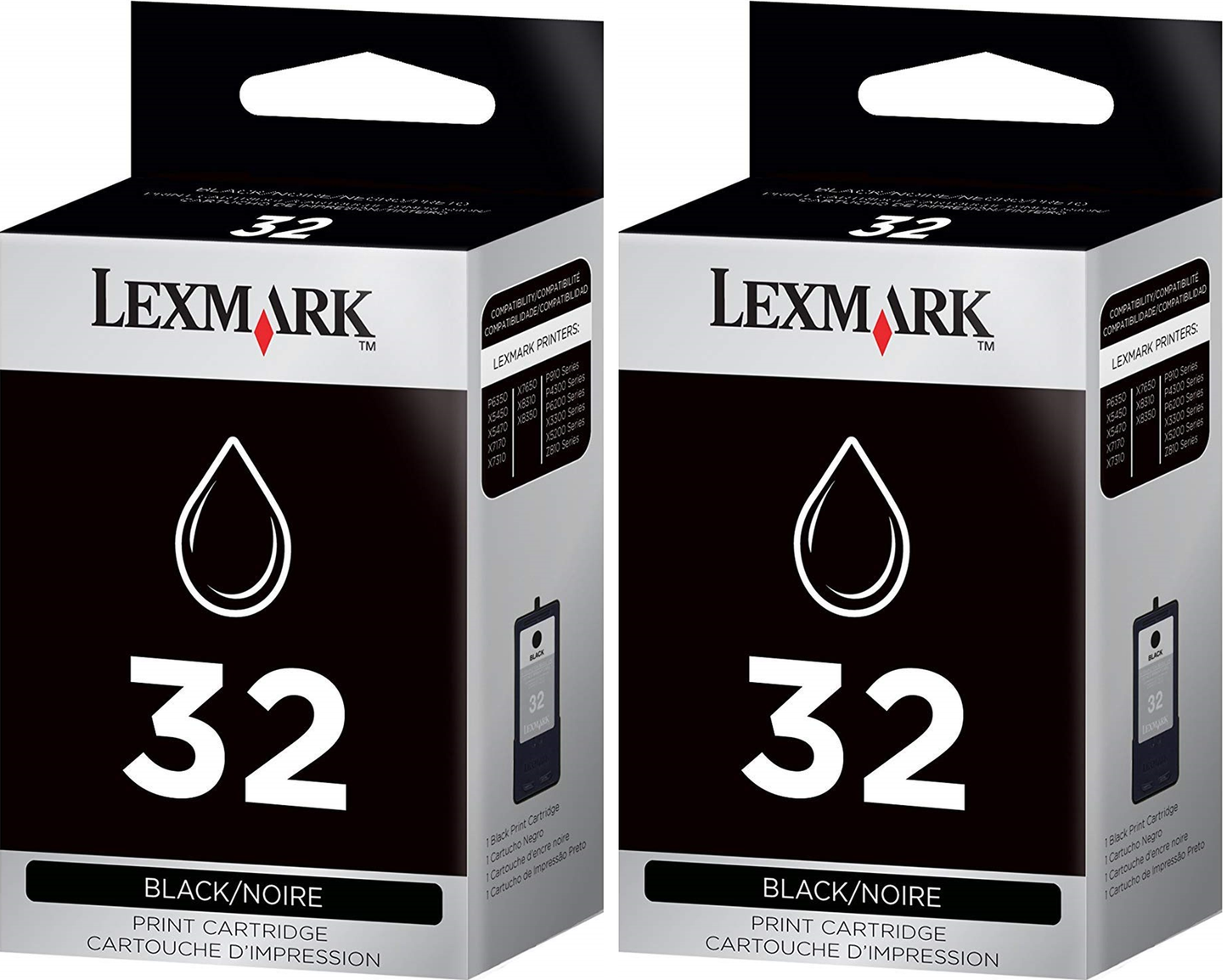 New, Pre-Owned - Lexmark (18C0533) NO.32 Ink Cartridges (Black, 2-Pack)