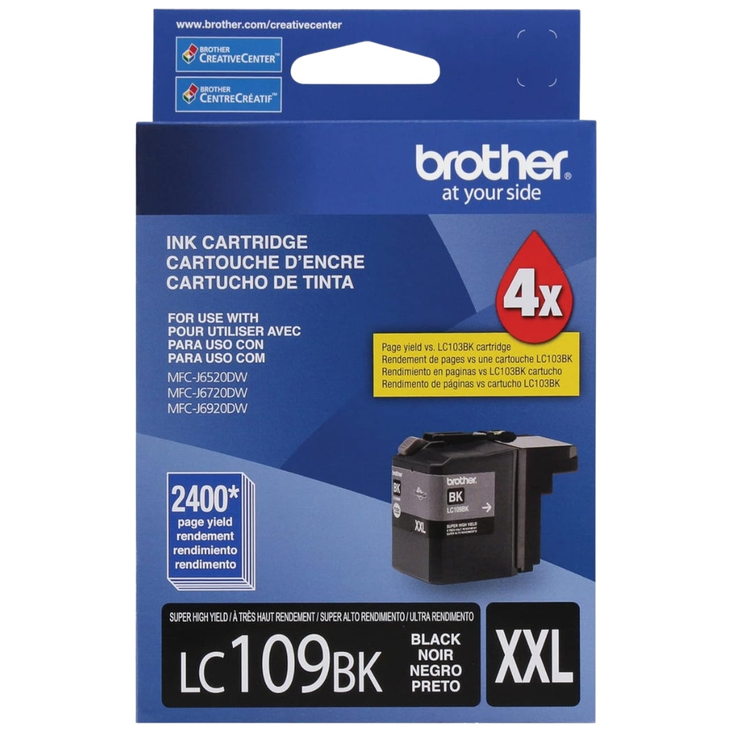 New, Pre-Owned - Brother LC109BK XXL Super High Yield Black Ink Cartridge