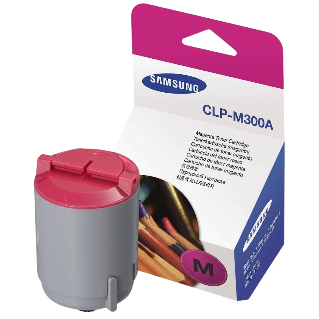 New, Pre-Owned - Samsung CLP-M300 Standard Yield Magenta Toner Cartridge, CLP-M300A