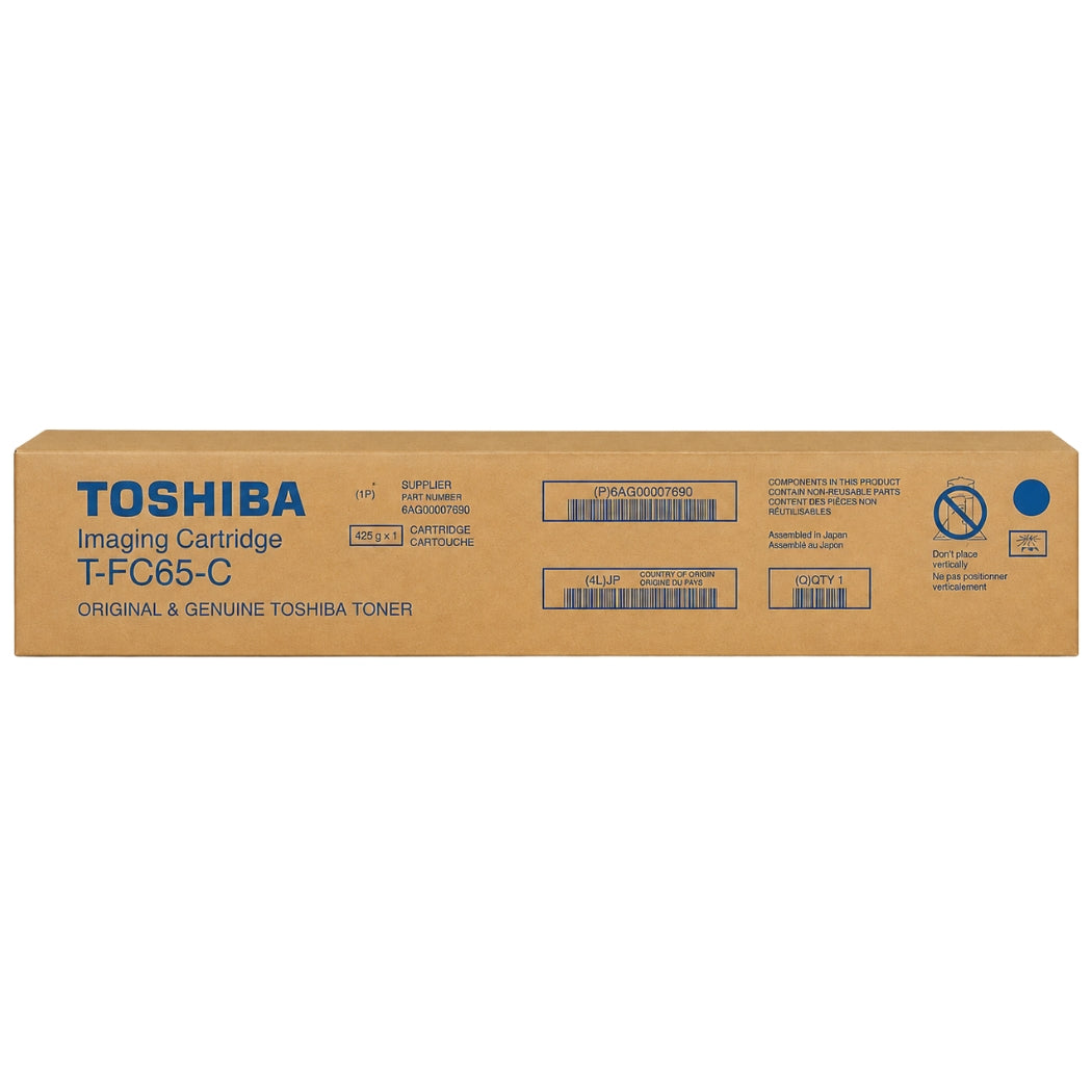 New, Pre-Owned - Toshiba T-FC65-C Standard Yield Cyan Toner Cartridge