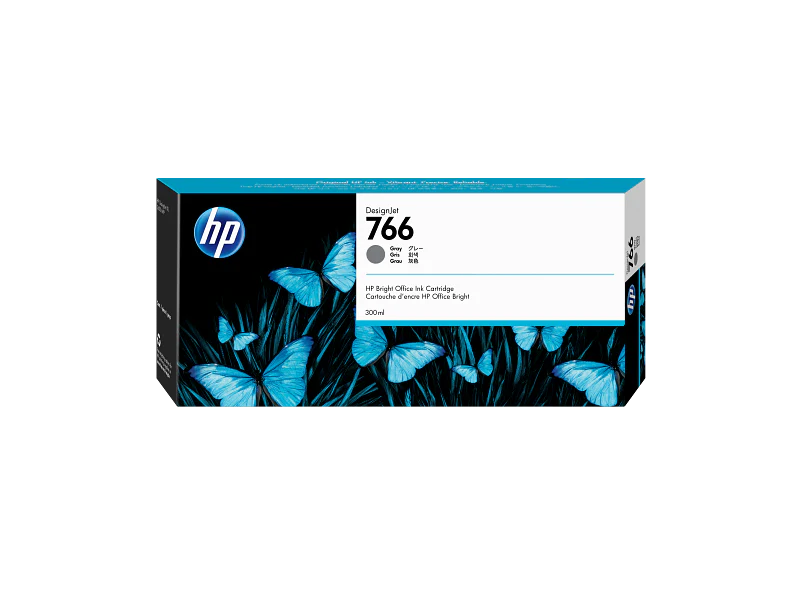 Original HP 766 High Yield Gray 300ml Ink Cartridge