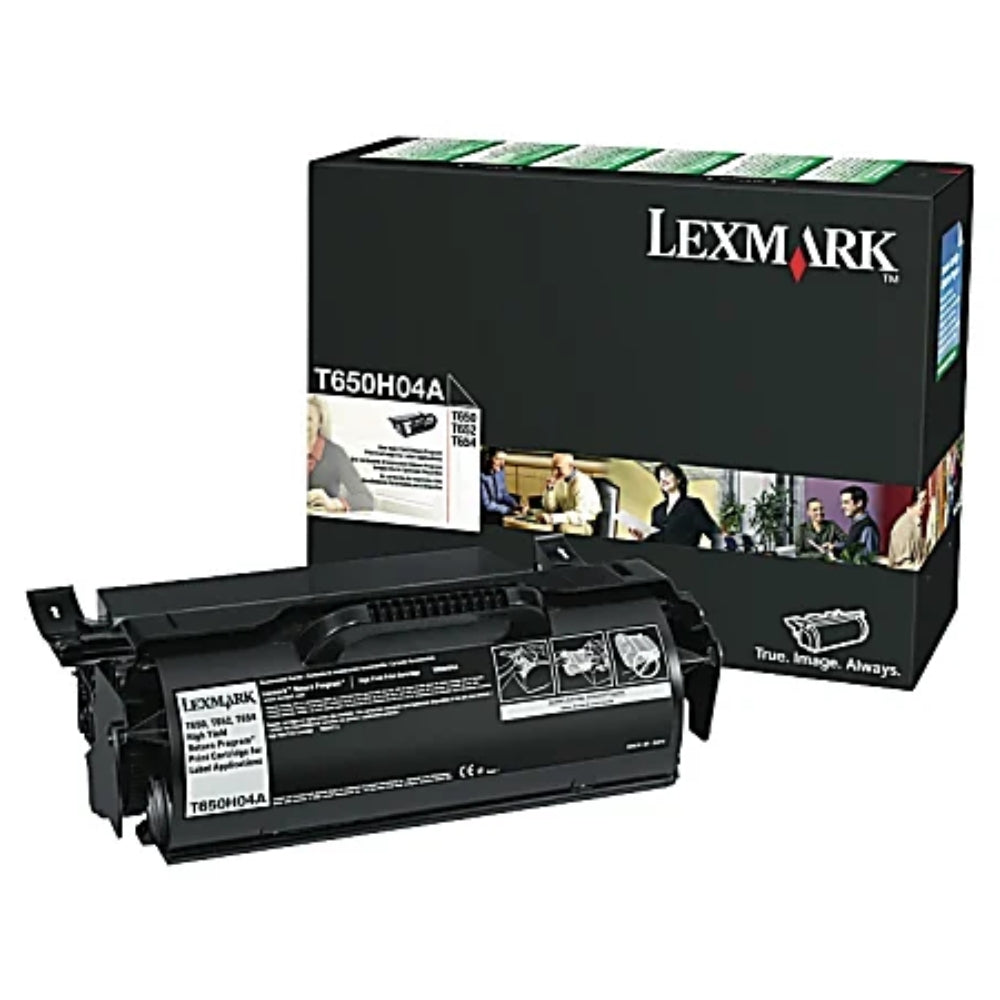 New, Pre-Owned, Original Lexmark T650H04A High Yield Black Toner Cartridge