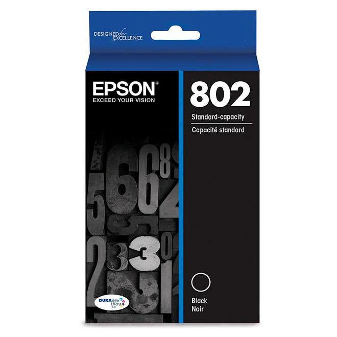 Original Epson T802 Standard Yield Black Ink Cartridge