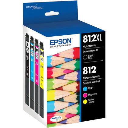 Original Epson T812XL/812 Multi-Color (4-Pack) Ink Cartridge
