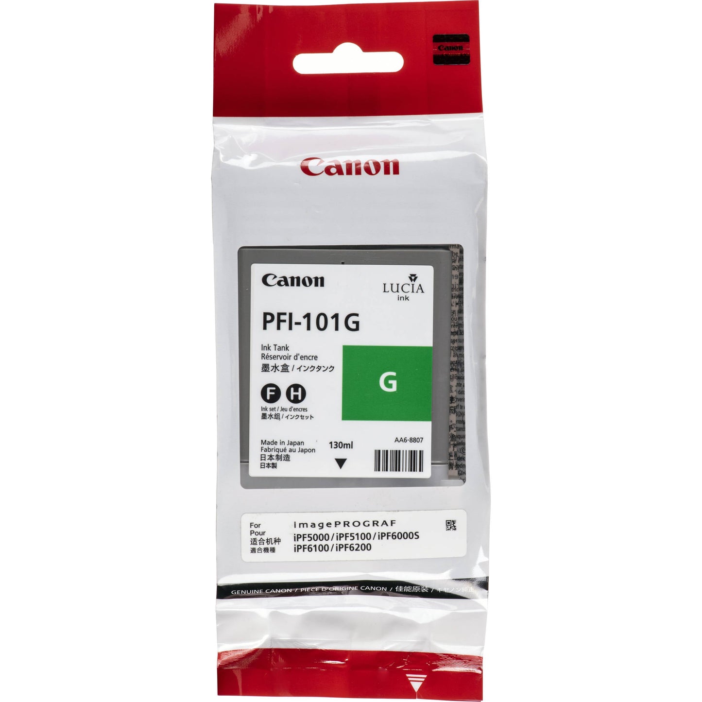 Original Canon PFI-101 130mL Green Ink Cartridge