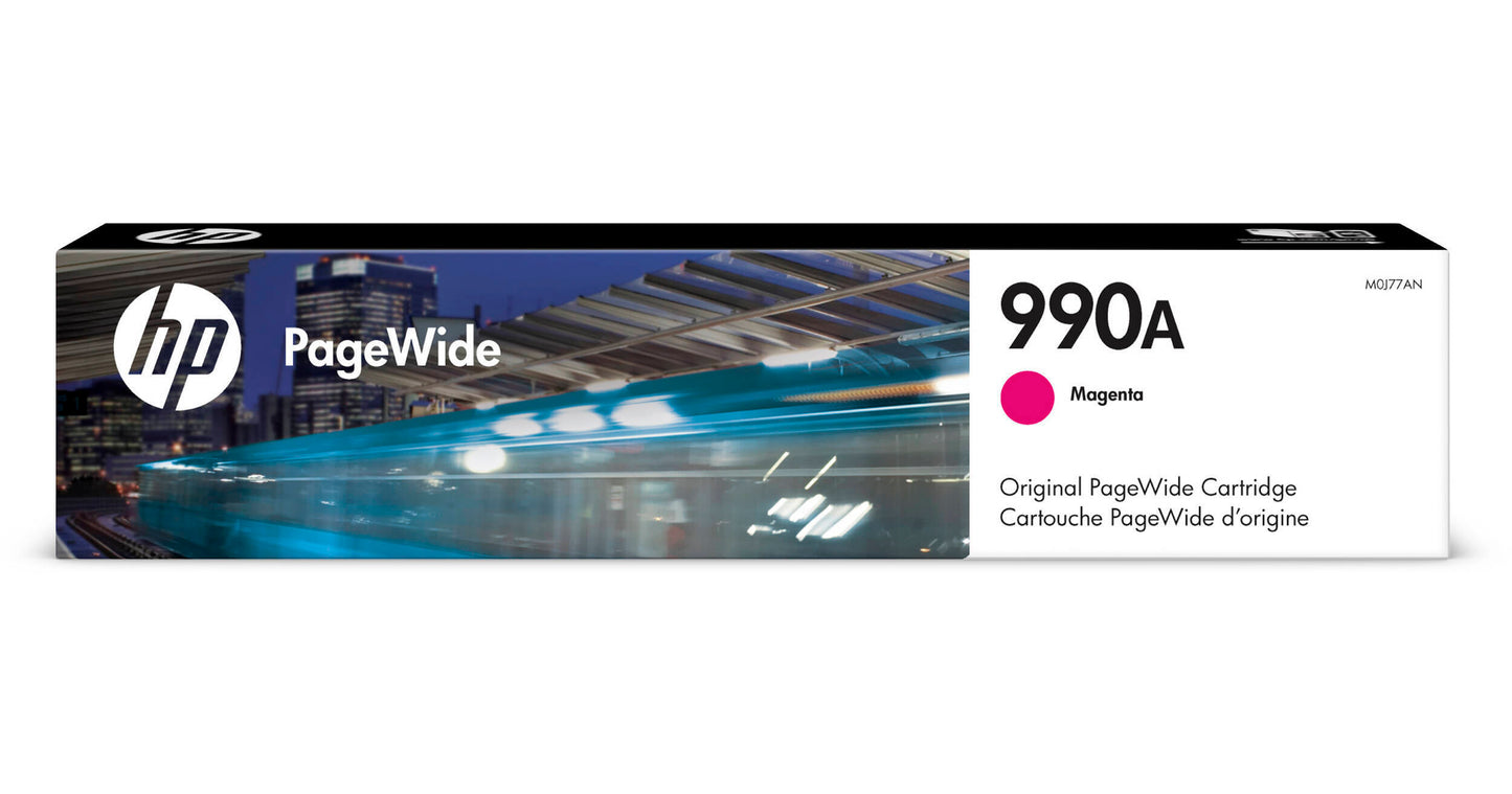 New, Pre-Owned, Original HP 990A Standard Yield Magenta Inkjet Cartridge, M0J77AN