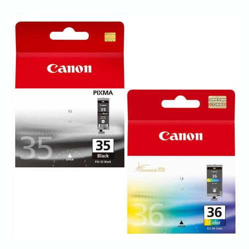 New, Pre-Owned - Canon PGI-35, CLI-36 Black and Color InkCartridges