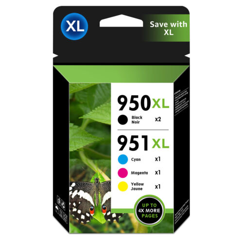 Original HP 950XL Black & 951XL Cyan, Magenta & Yellow Ink Cartridges