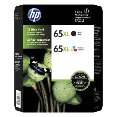 Original HP 65XL Black & Color Ink Cartridge