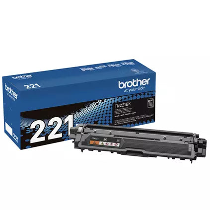 Brother TN221BK High Yield Black Laser Toner Cartridge, TN221BK