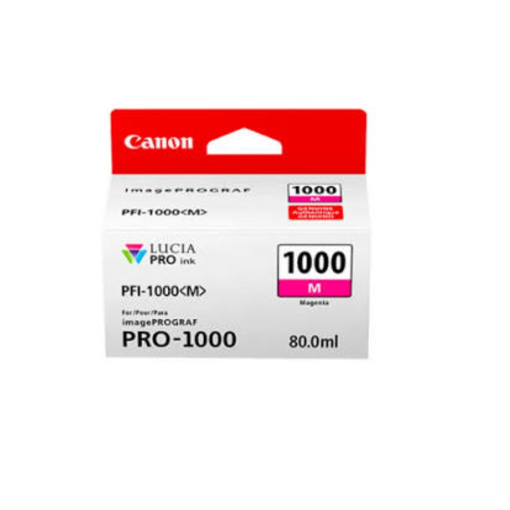 New, Pre-owned, Original Canon PFI-1000 Standard Yield Magenta Ink Cartridge, 0548C001