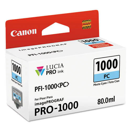 Original Canon PFI-1000 Standard Yield Photo Cyan Ink Cartridge