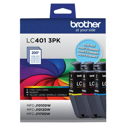 Genuine Brother LC401 Multi-Pack Ink