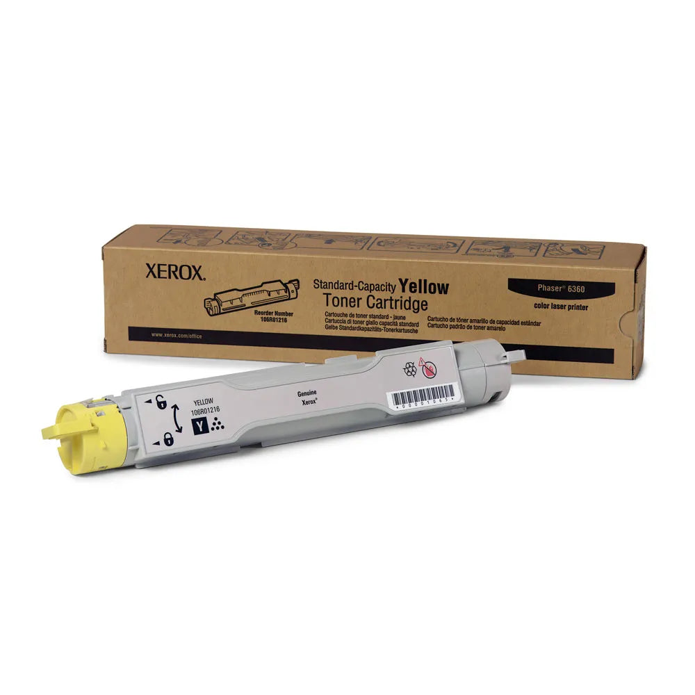 New, Pre-Owned, Original Xerox 106R01216 Standard Yield Yellow Toner Cartridge