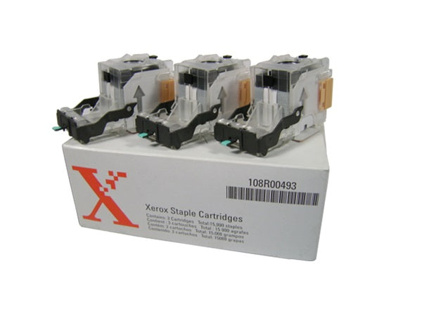 New, Pre-Owned - Xerox 108R00493 Standard-Yield Staple Cartridge (3-Pack)
