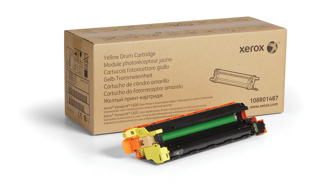 New, Pre-Owned - Xerox VersaLink C600/C605 Yellow Drum Cartridge, 108R01487