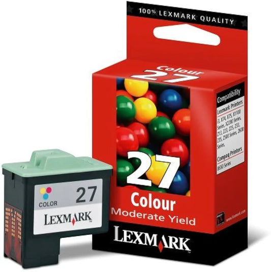 Genuine Lexmark 27 Standard Yield Color Inkjet Cartridge
